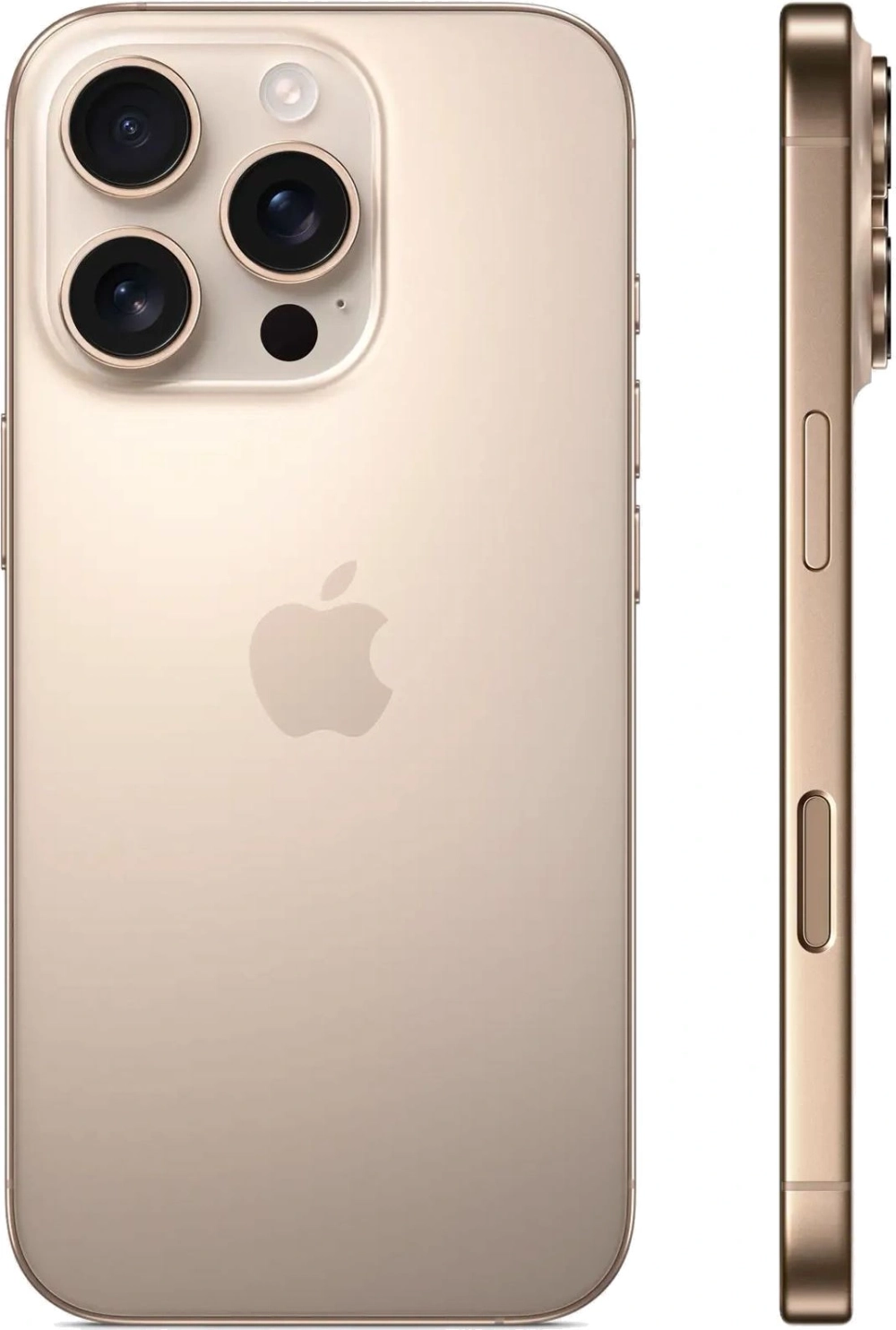 Смартфон Apple A3293 iPhone 16 Pro 256Gb бежевый титан моноблок 3G 4G 1Sim 6.3" 1206x2622 iOS 18 48Mpix 802.11 a/b/g/n/ac/ax/be NFC GPS Protect