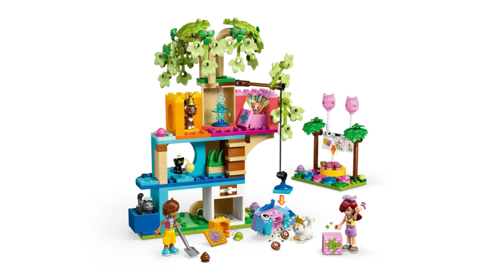 Конструктор LEGO Friends 42666 Вечеринка по случаю дня рождения кошки и домик на дереве