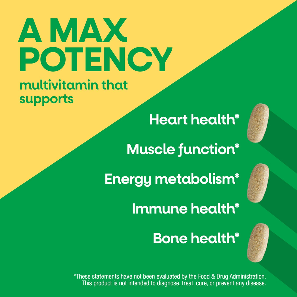 Nature's Way, Alive! Max3 Potency, полный мультивитаминный комплекс для взрослых, с железом, 180 таблеток