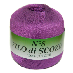 Пряжа Filo Di Scozia №8 50г, 340м, 100%мерсеризованный хлопок (цена за 1 шт)