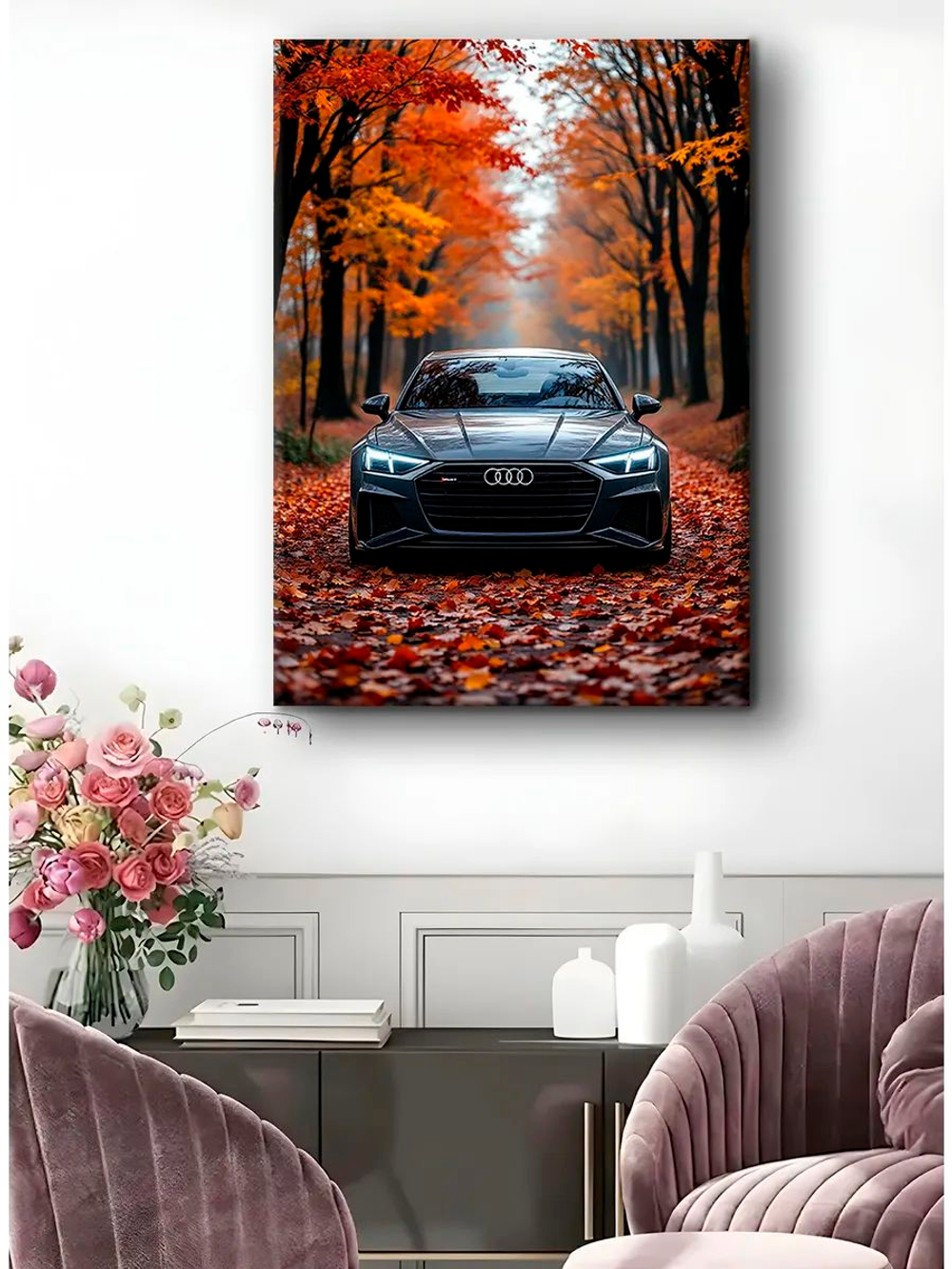 Картина "Audi RS6", галерейная 50х70см 1шт., на деревянном подрамнике