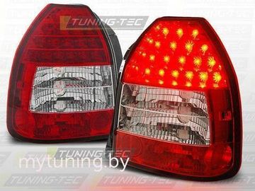 Задние фонари Honda Civic 6 red white led