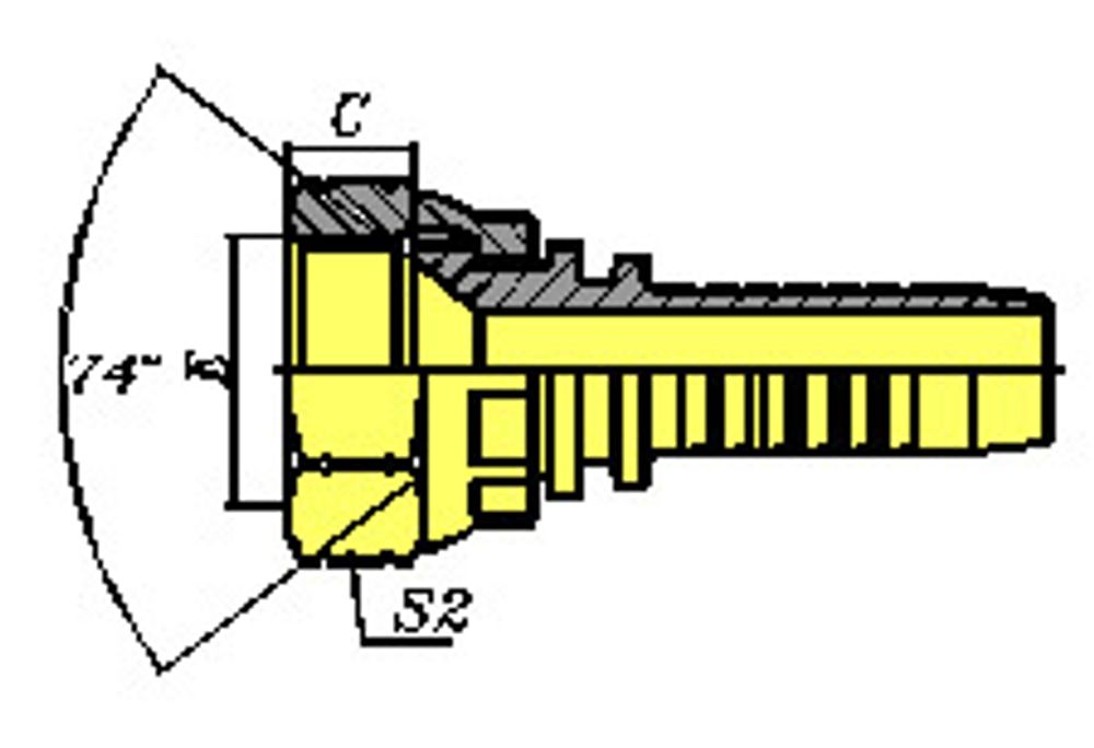 Фитинг DN 16 JIC (Г) 7/8