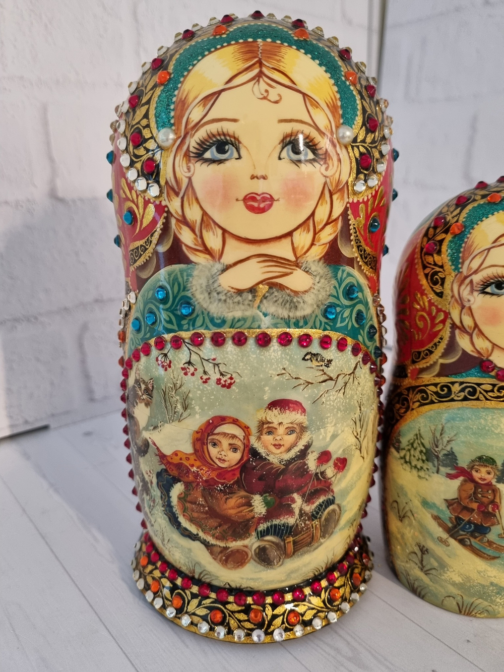 Матрешка 18см "Русская зимушка" 5 мест
