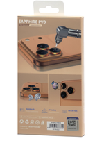 Защитное стекло i-Phone 17 Pro / 17 Pro Max на линзы камеры Keephone Sapphire Pvd оранжевый