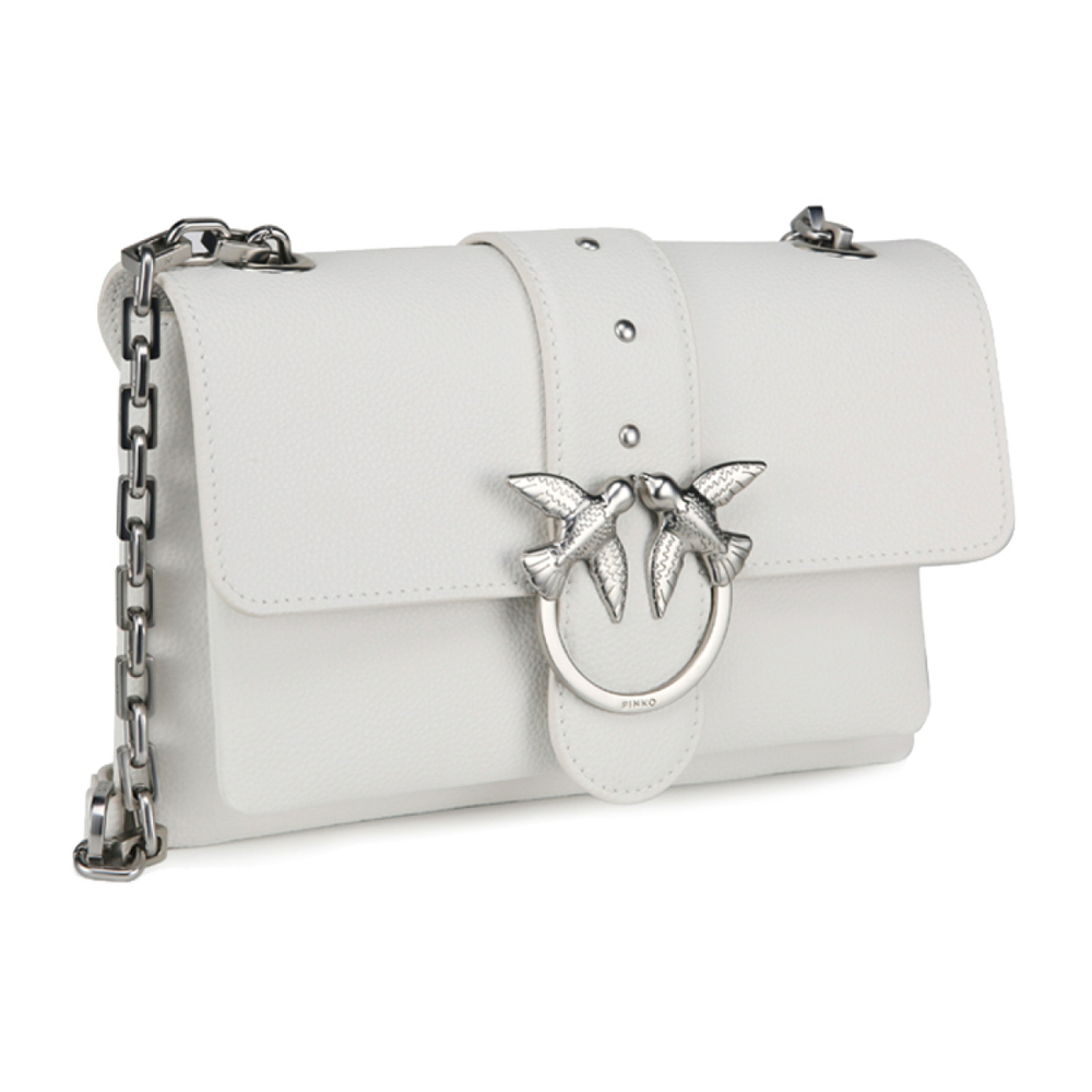 Сумка Pinko Asuka Logo Cowhide Shoulder Bag Mini Women's White, 1P21M2-Y65Z-I09