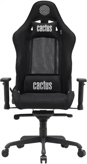 Кресло Cactus CS-CHR-MC04 черный крестов. сталь пластик черный