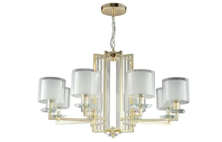Люстра Crystal Lux NICOLAS SP-PL8 GOLD/WHITE 3401/308