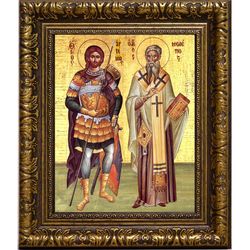 Артемий и Мелетий Антиохские. Икона на холсте.