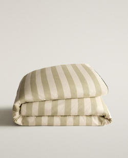 ZARA HOME ПОДОДЕЯЛЬНИК В ПОЛОСКУ, ЗЕЛЕНЫЙ