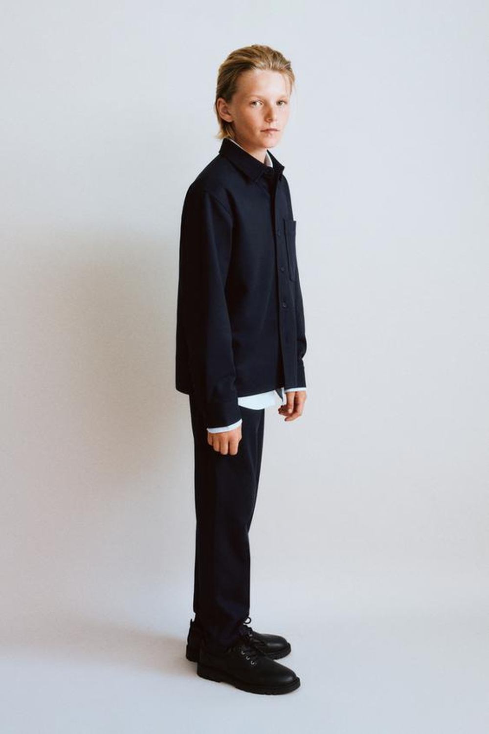 ZARA БРЮКИ RELAXED COMFORT, МОРСКОЙ СИНИЙ