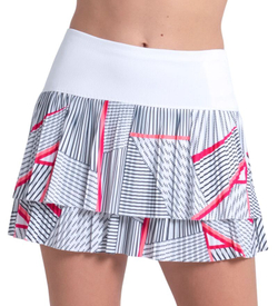 Теннисная юбка Lucky in Love Geo Glow Pleated - white