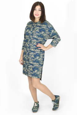 Платье-туника 2045ЛП, Серо-голубой