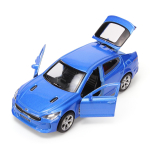 Модель ин. мет. "Kia Stinger" 12см, двери, багаж. синий, в коробка STINGER-12-BU (Технопарк)