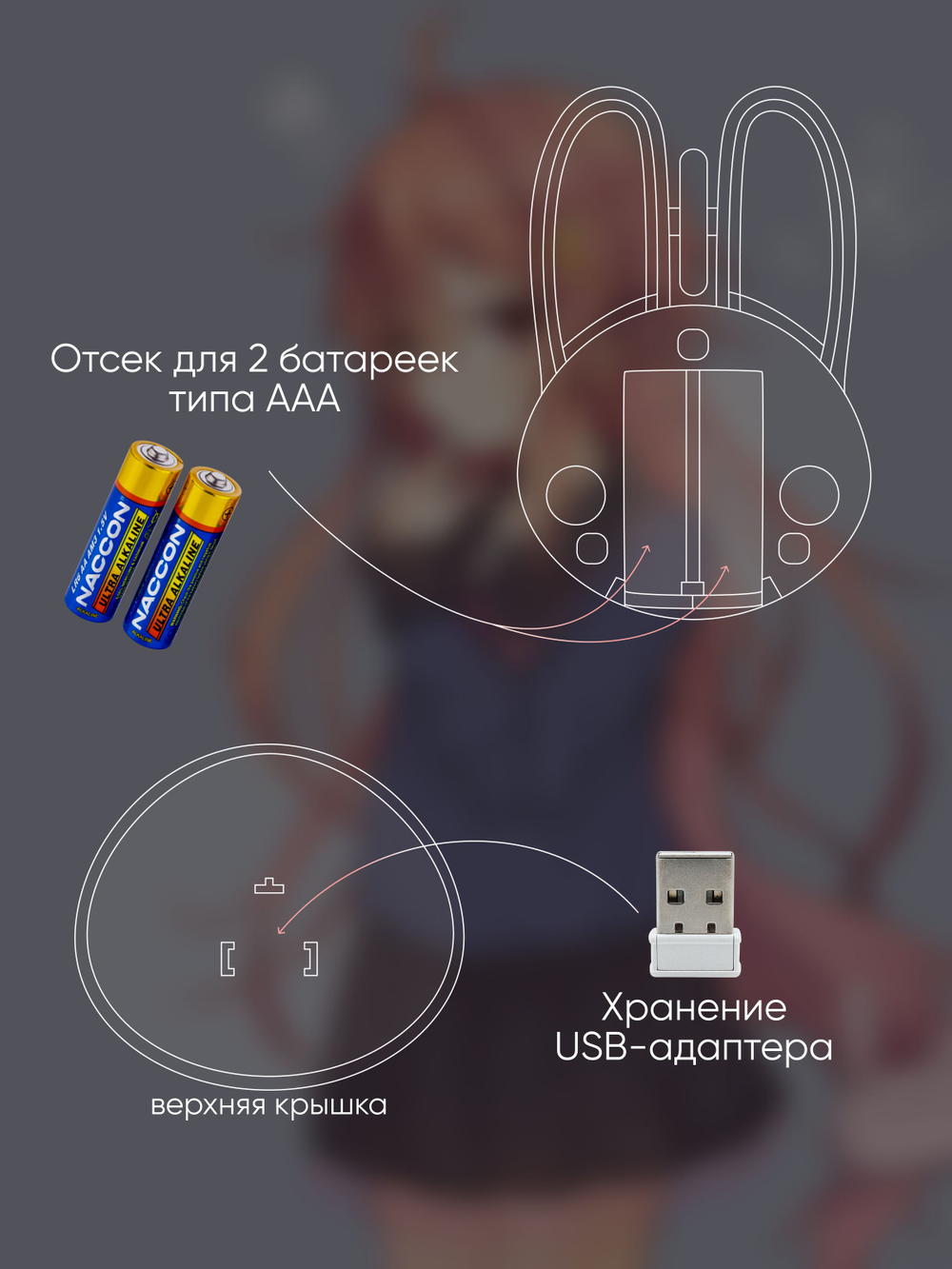 Беспроводная мышь MOFii «Зайка»
