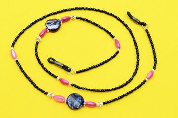 Цепочка бисер красный В065, 60 см