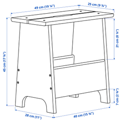 IKEA PERJOHAN  (ИКЕА ПЕРЙОХАН)  -  Табурет с ящиком для хранения - сосна