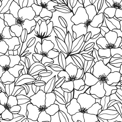 Seamless pattern of flowers.
