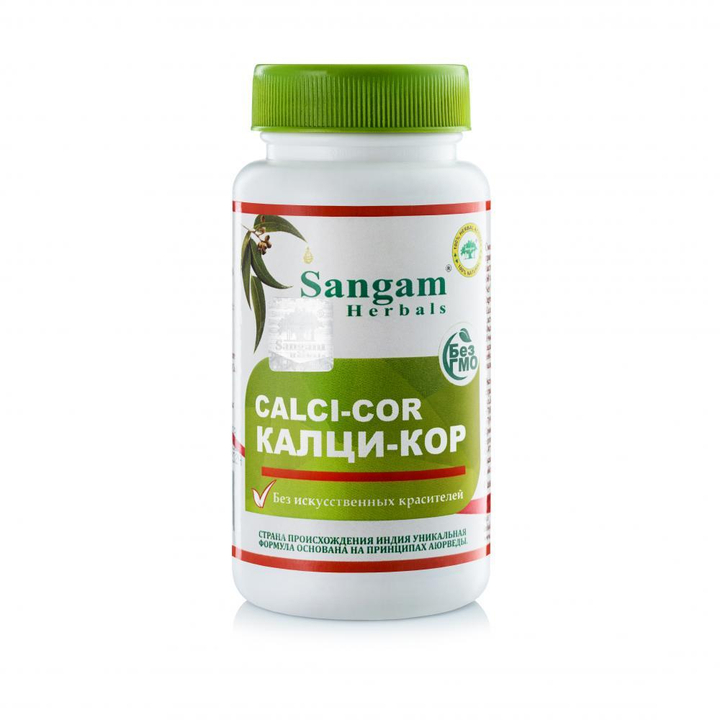 Sangam Herbals Calci-Cor Кальци-Кор смесь сухого растительного сырья (750 мг) 60 таб