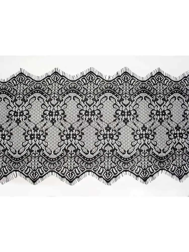 Кружево Французское, ш. 24 см, чёрный