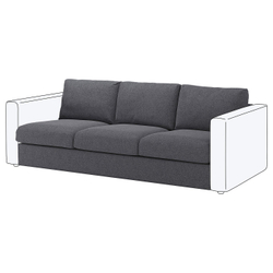 IKEA VIMLE  (ИКЕА ВИМЛЕ)  -  Чехол на диван 3-местный - Гуннаред средне-серый