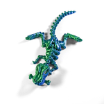Динозавр-скелет Ти-Рекс (T-rex Dino) с косточкой, гибкая фигурка, сине-зеленый