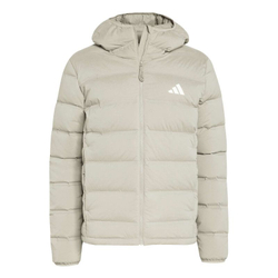 Adidas Helionic Stretch Hooded Down - silver pebble