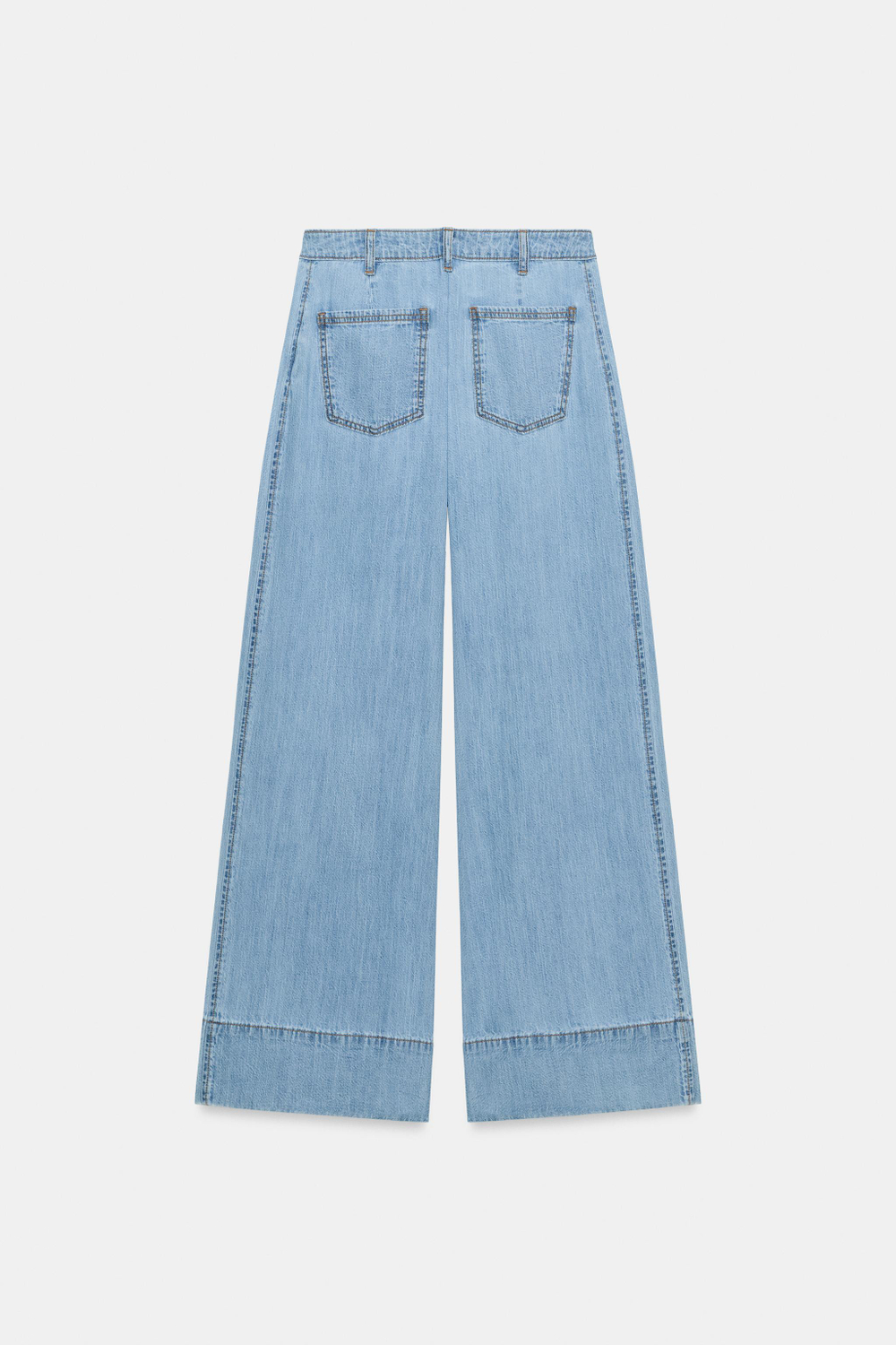 ДЖИНСЫ Z1975 WIDE LEG С ВЫСОКОЙ ПОСАДКОЙ И ЗАЩИПАМИ — ZARA