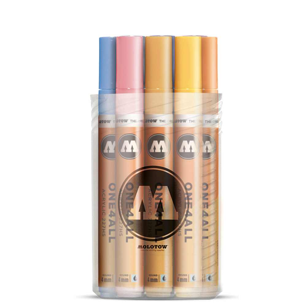 Набор маркеров Molotow ONE4ALL 227HS - 12шт Pastel-Kit (4мм)