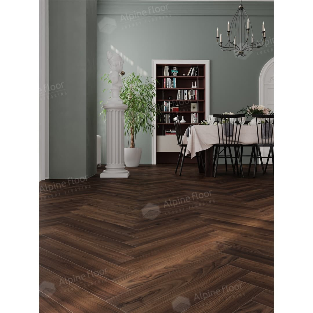 Ламинат Alpine Floor Herringbone 10 10 мм Дуб Абруццо 1.56 м2