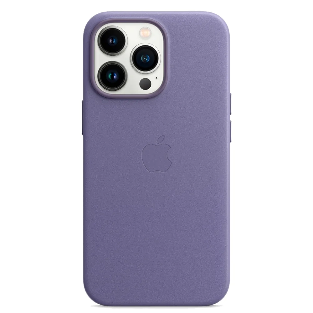 Кожаный чехол с поддержкой MagSafe Apple Leather Case для iPhone 13 Pro, Wisteria (Сиреневая глициния)