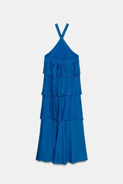 Длинное платье с воланами - ZARA