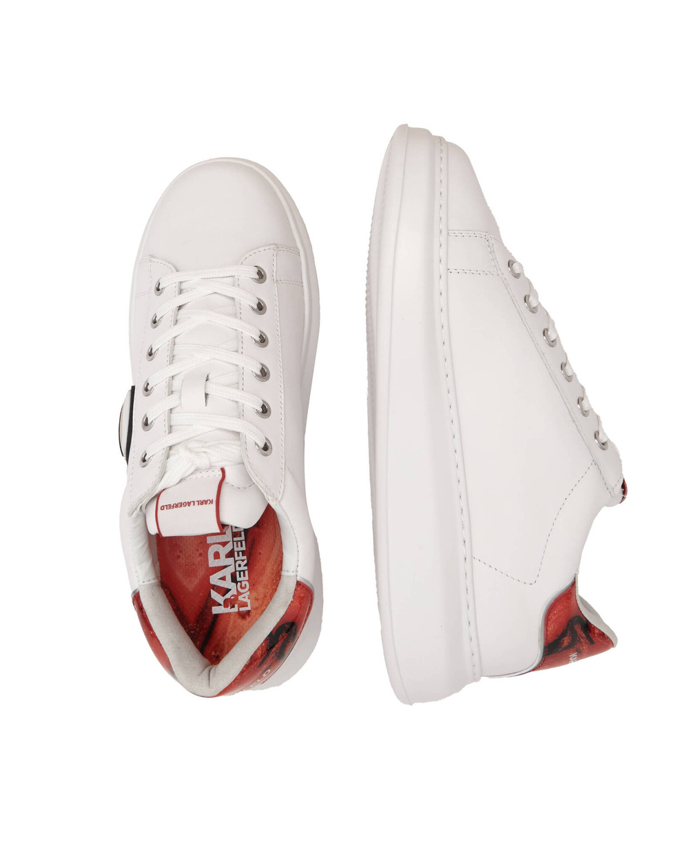 Кожаные кроссовки onyx heel Karl Lagerfeld - белый(KL52533)