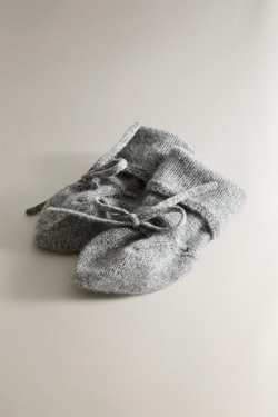 ZARA HOME КАШЕМИРОВЫЕ ПИНЕТКИ, СЕРЫЙ
