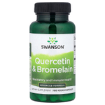 Swanson Vitamins, Кверцетин и бромелаин, 100 веганских капсул