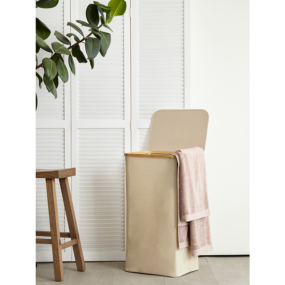 Корзина для белья 41х35х74см Smart Solutions Neat Tall молочная