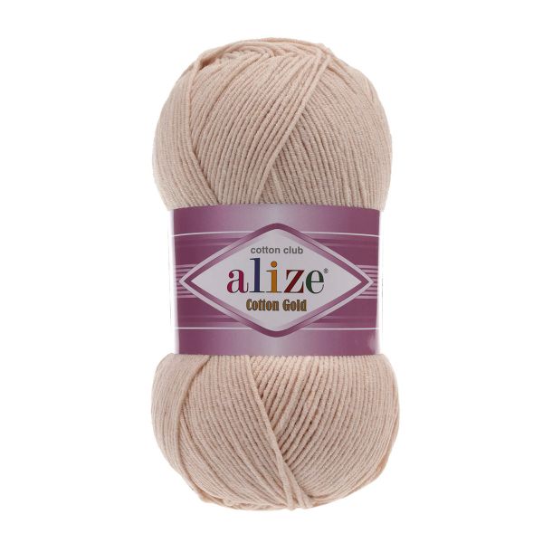 Пряжа Alize (Ализе) Cotton Gold / уп.5 мот. по 100 г, 330м, 067 молочно-бежевый A