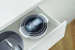Набор мисок nest plus, синий, 9 шт.