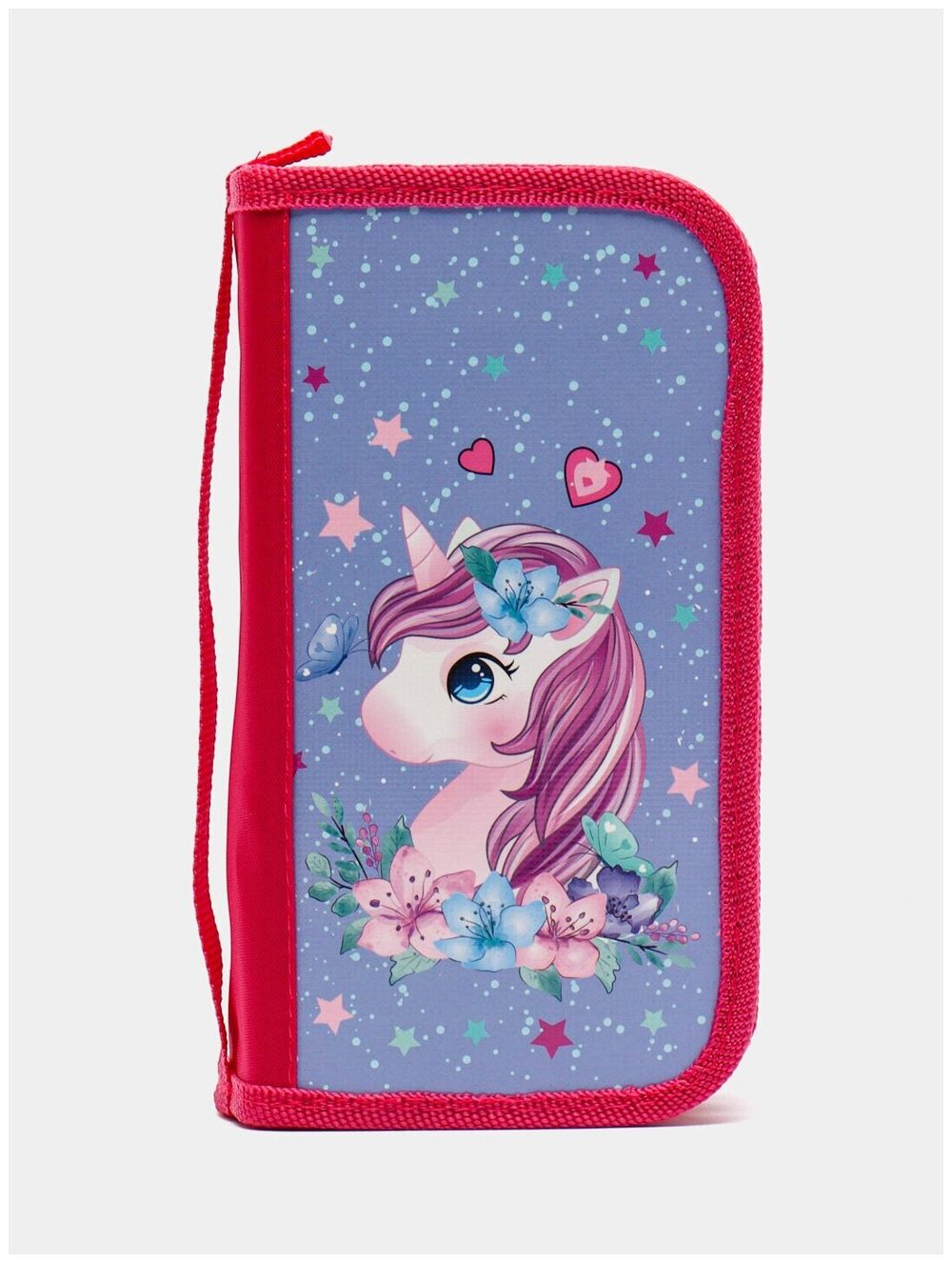 Пенал ПИФАГОР, 3 отделения, ламинированный картон, 19х11 см, "Dreamy unicorn", 270891