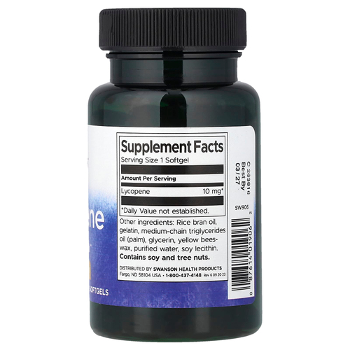 Swanson Vitamins, ликопин, 10 мг, 120 капсул