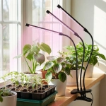 Светильник фито для растений и рассады «ECO» 11*8*64 см 72 LED USB на прищепке, тройной