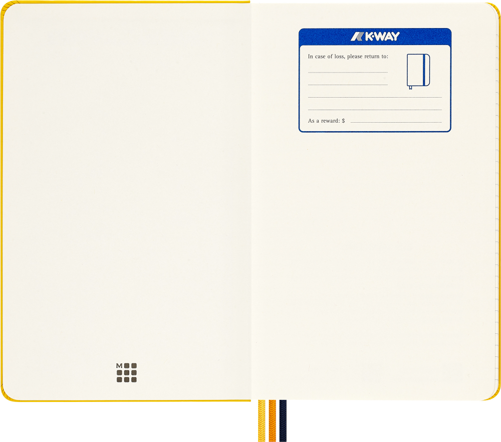 Блокнот Moleskine LE K-Way (SKQP060KWYELLWT05) 13х21 см, текстиль, 240 стр. в линейку, желтый