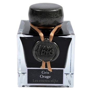 Чернила во флаконе Herbin Prestige 1670 50 мл Gris Orage темно-серые с золотыми блестками (15009JT)