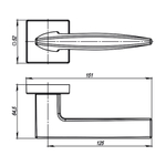 Ручка раздельная K.USQ52.SQUID FSG флор. золото