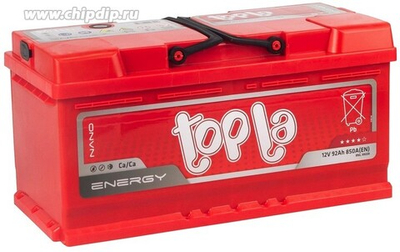 TOPLA Energy 92Ah R+ (низкий)