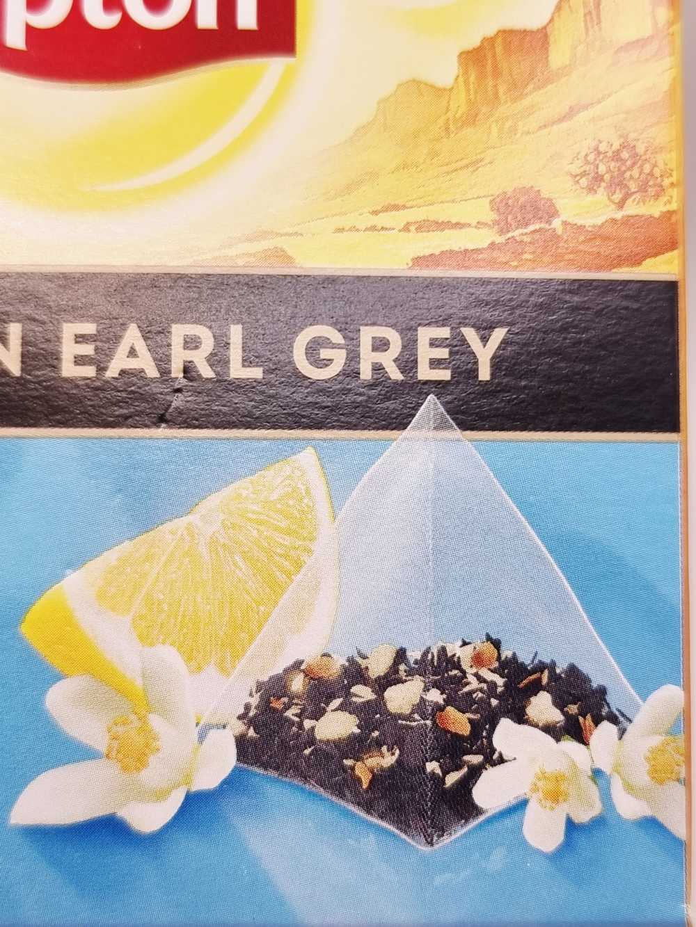 Lipton Чай черный Russian Earl Grey бергамот с лимоном 20 пирамидок, 32 г (из Финляндии)