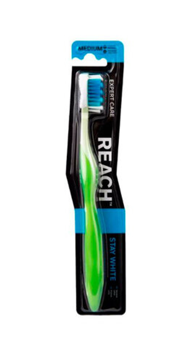 Зубная щетка Reach Stay white средняя
