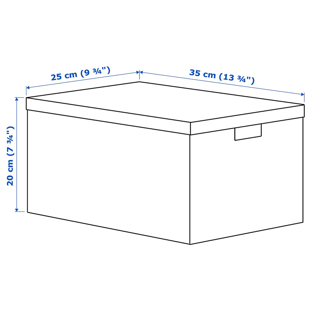 IKEA GJÄTTA  (ИКЕА ГЙЭТТА)  -  Коробка с крышкой - бархат тёмно-зелёный 25x35x20 см