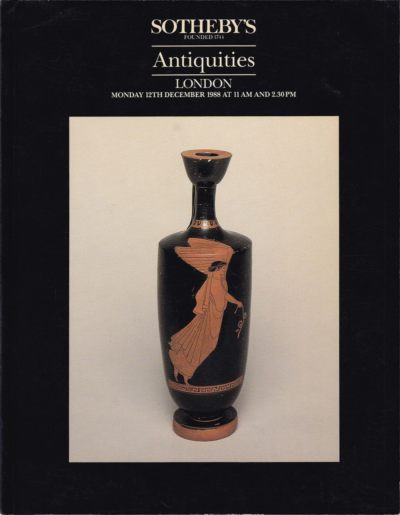 Каталог аукциона Sotheby's, Лондон, Древности от 12 декабря 1988 года