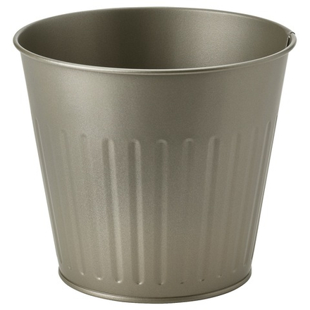 IKEA CITRONMELISS  (ИКЕА СИТРОНМЕЛИСС)  -  Крышка для цветочного горшка, закрытая/открытая/серая, 15 см